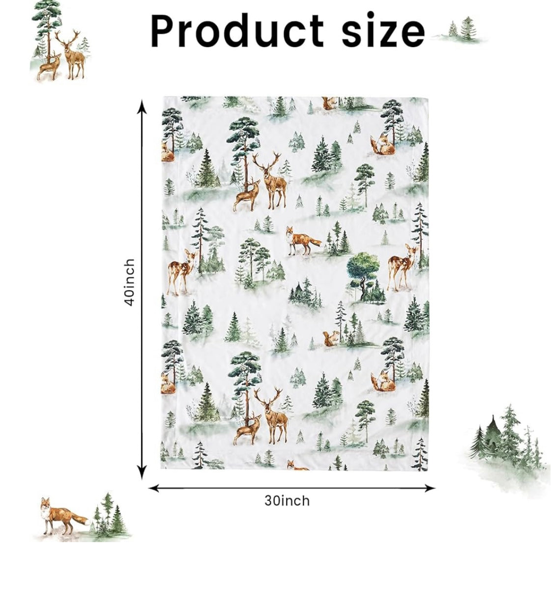Personalized Birth Stat Blanket – 30x40
